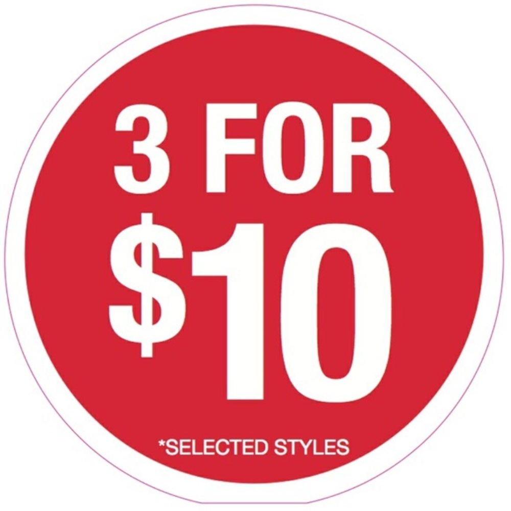 3 for only $10